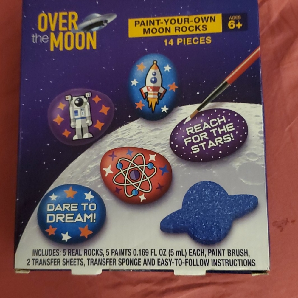 Over the moon rock paint gift set space type new